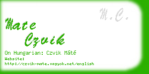 mate czvik business card
